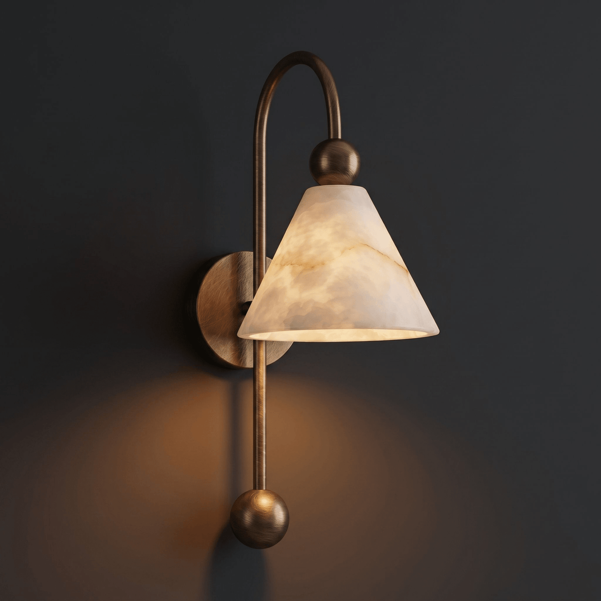 Holloway Antique Bronze Cone Sconce detail