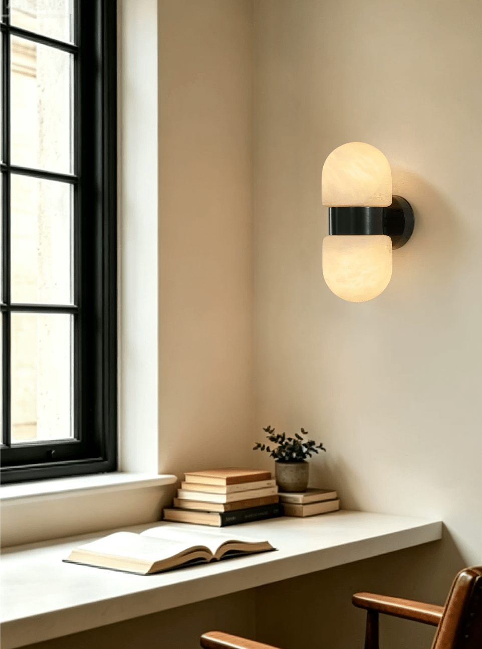 Cocoon Alabaster Wall Sconce detail