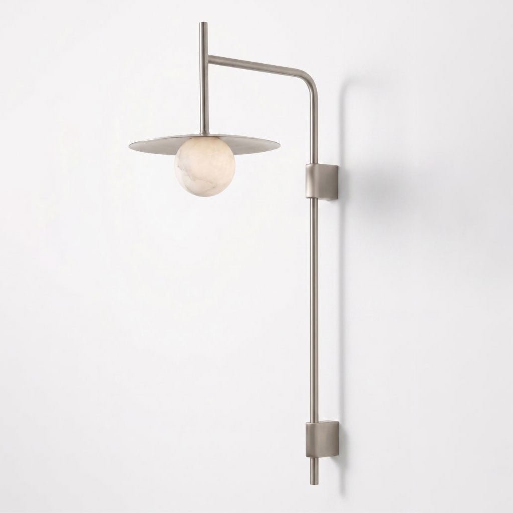 Nivara Long Arm Alabaster Wall Sconce detail