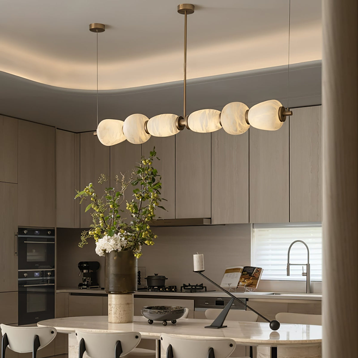 Cascade Alabaster Linear Chandelier — photo 10