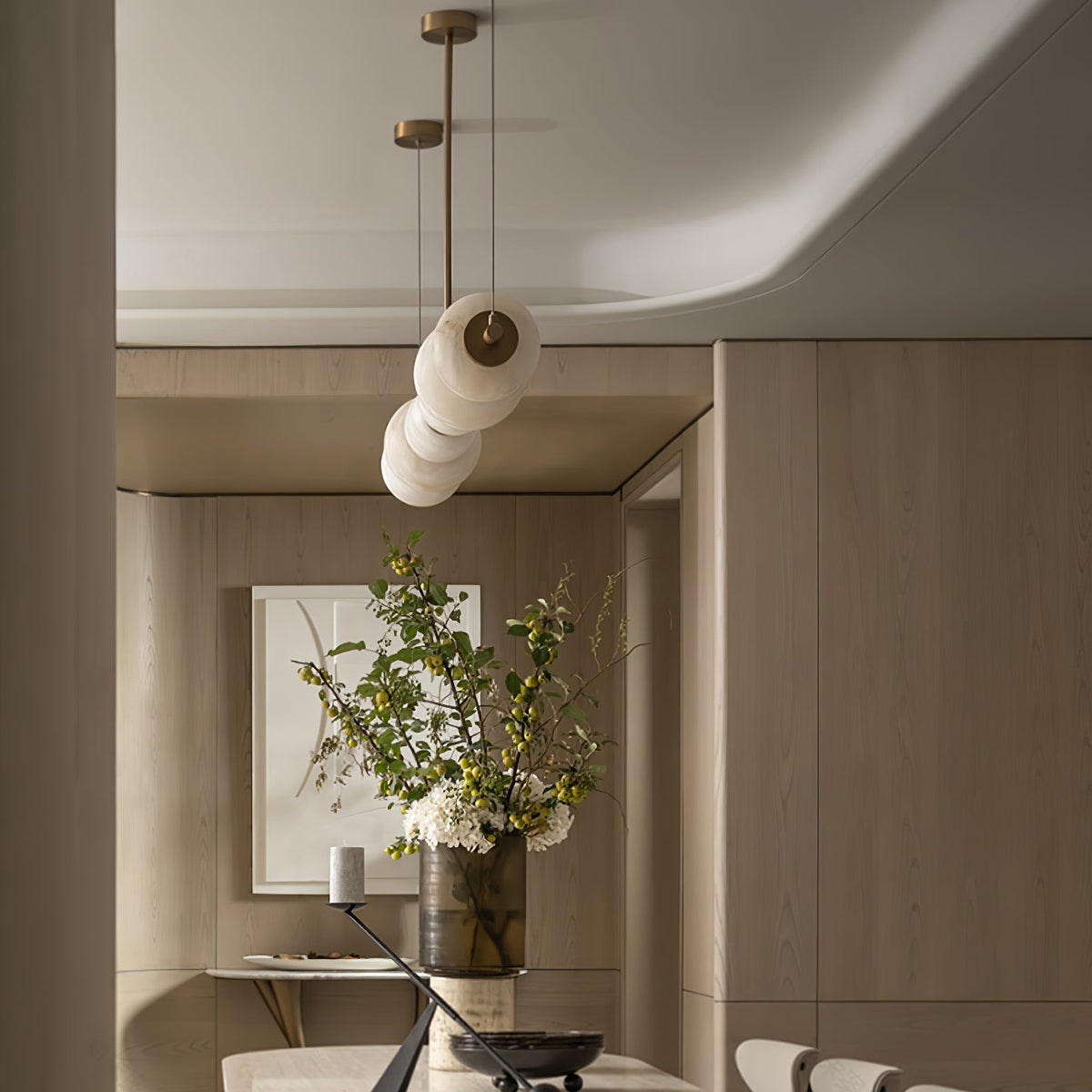 Cascade Alabaster Linear Chandelier — photo 17
