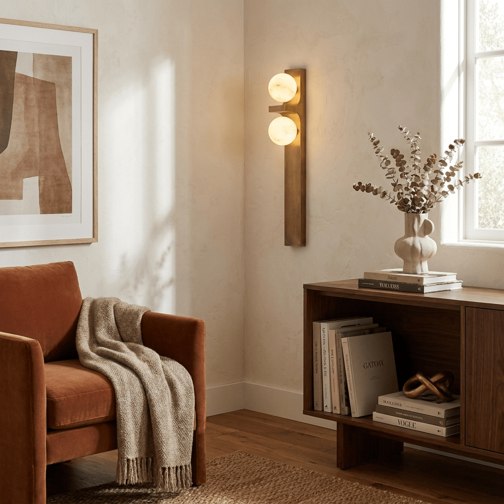 Duet Alabaster Wall Sconce — photo 2