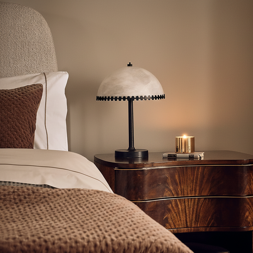 Dusk Alabaster Dome Table Lamp — photo 3