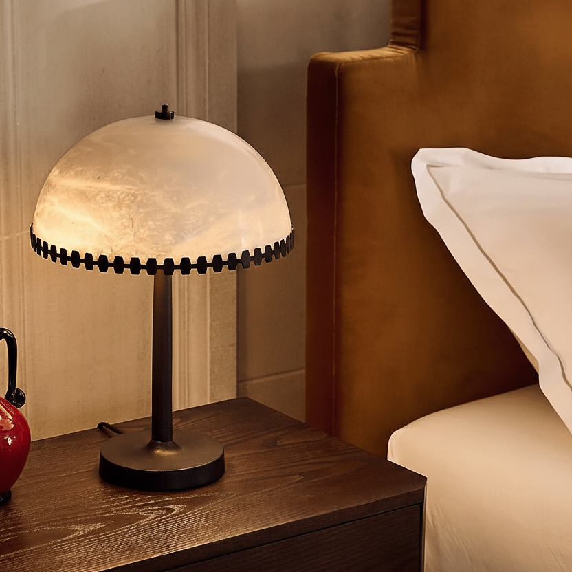 Dusk Alabaster Dome Table Lamp — photo 5