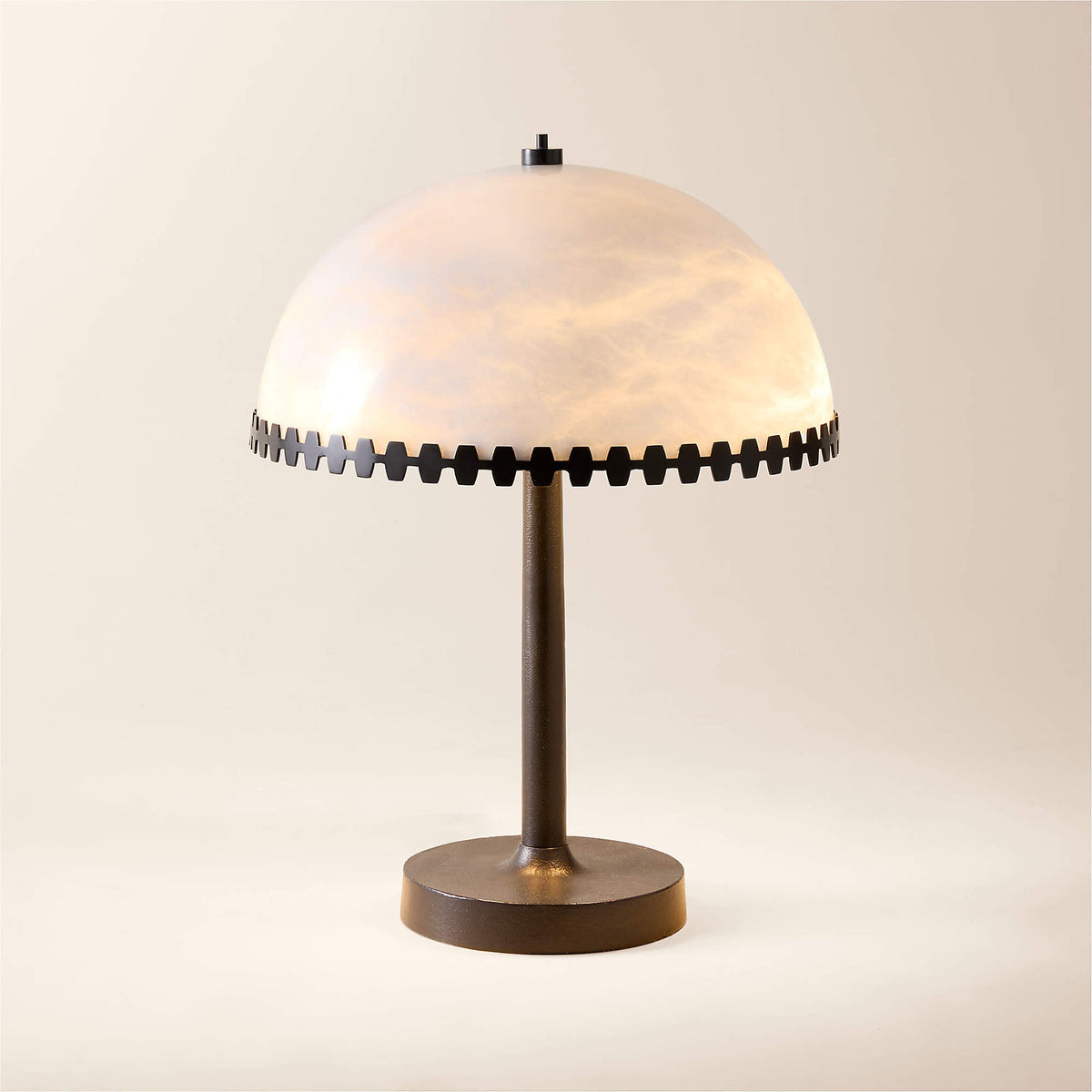 Dusk Alabaster Dome Table Lamp — photo 6