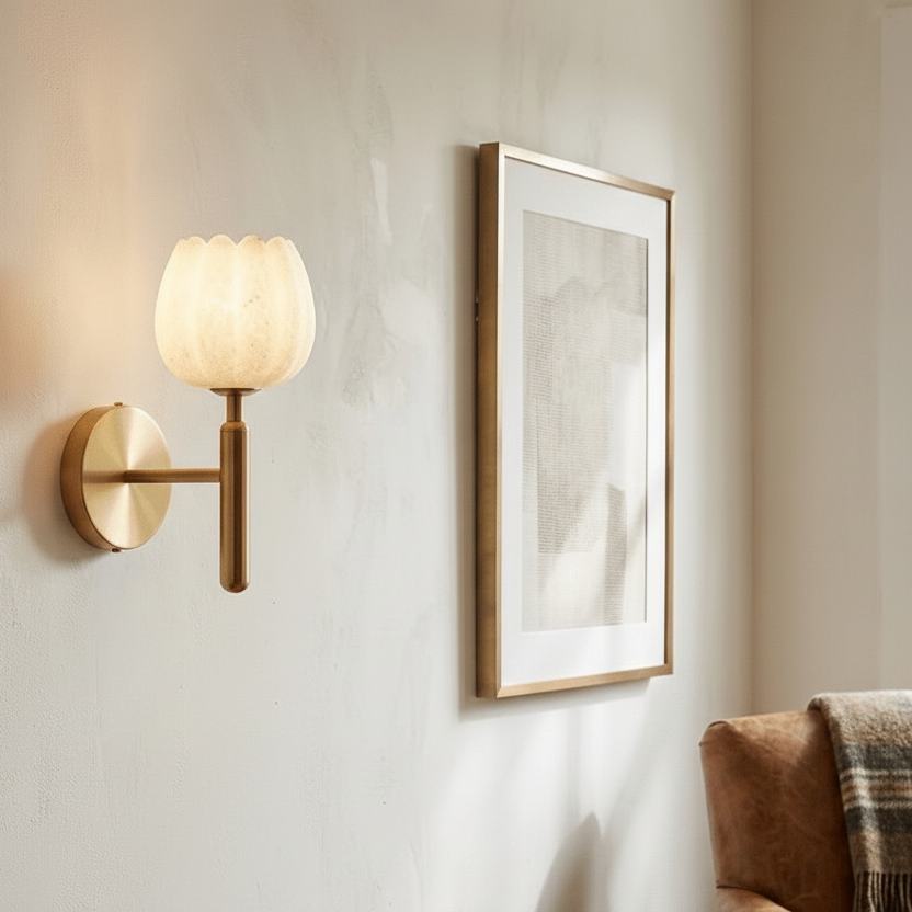 Fiora Alabaster Wall Sconce — photo 2
