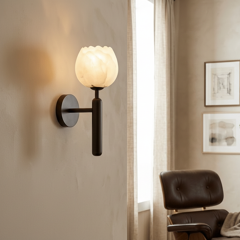 Fiora Alabaster Wall Sconce — photo 3