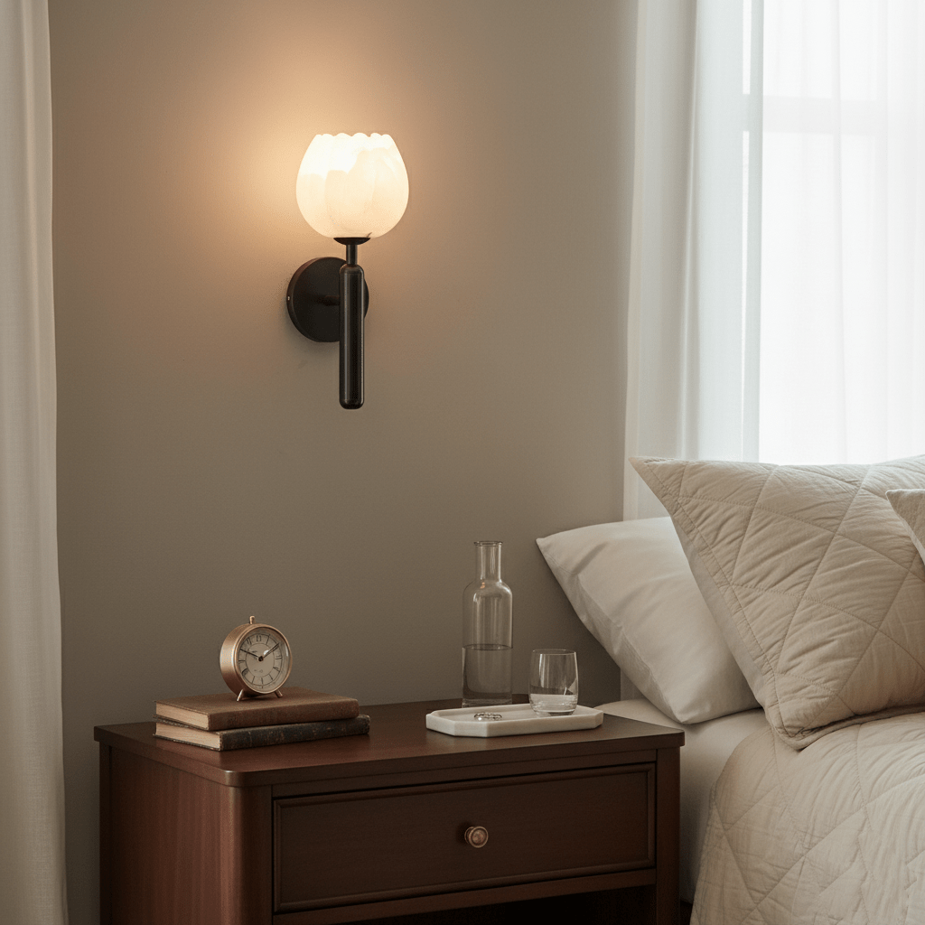 Fiora Alabaster Wall Sconce — photo 8
