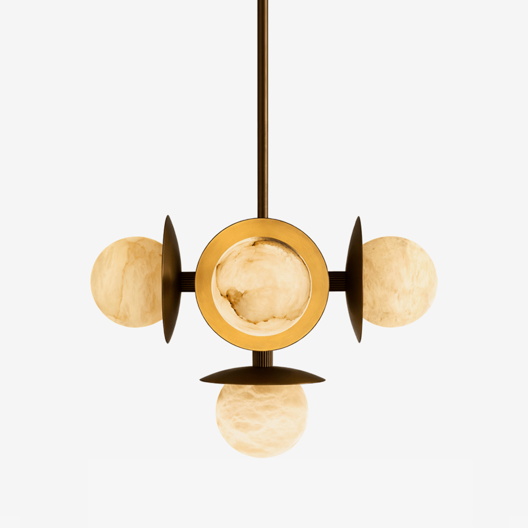 Halo Alabaster Orb Chandelier — photo 1