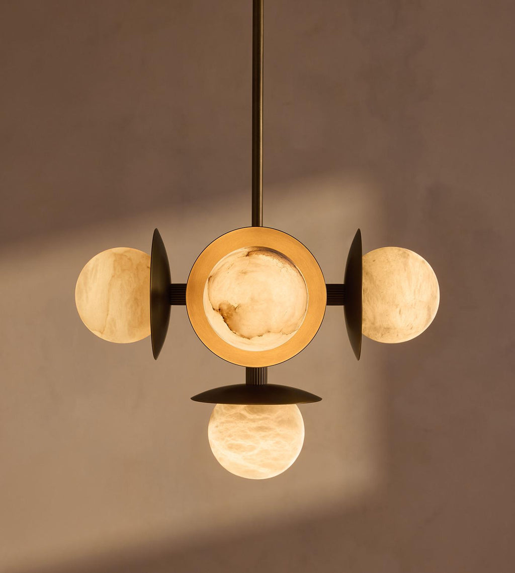 Halo Alabaster Orb Chandelier — photo 2