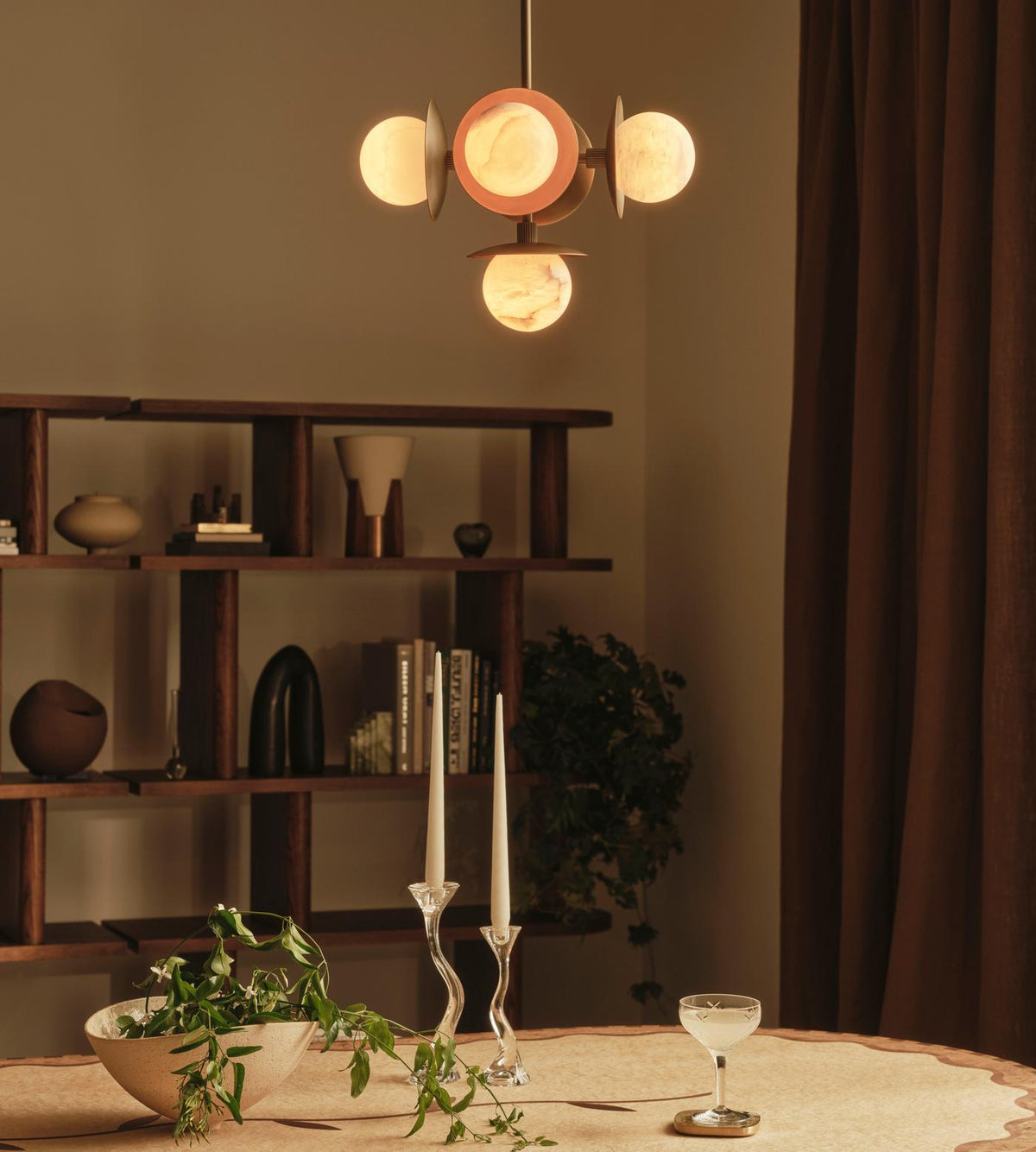 Halo Alabaster Orb Chandelier — photo 7