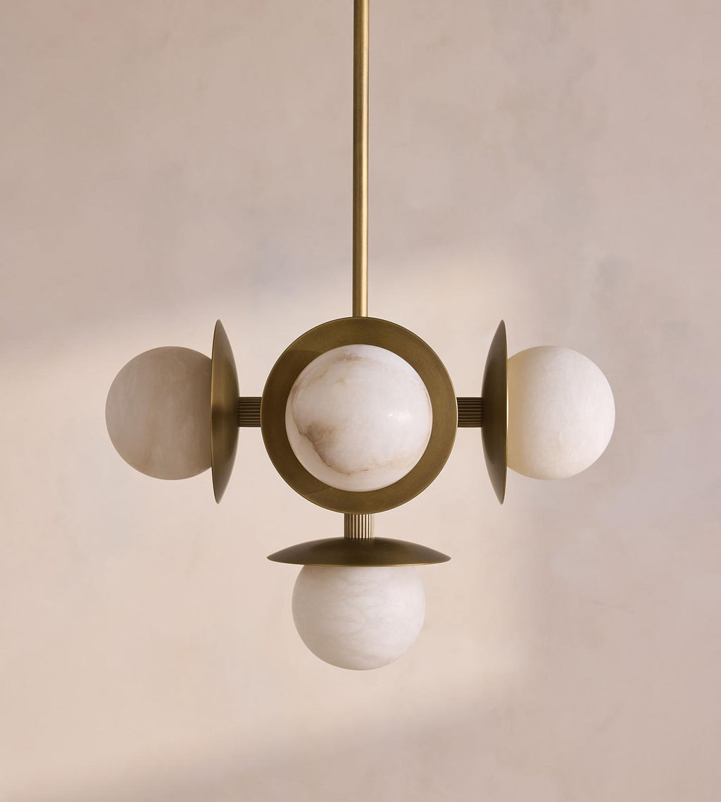 Halo Alabaster Orb Chandelier — photo 8