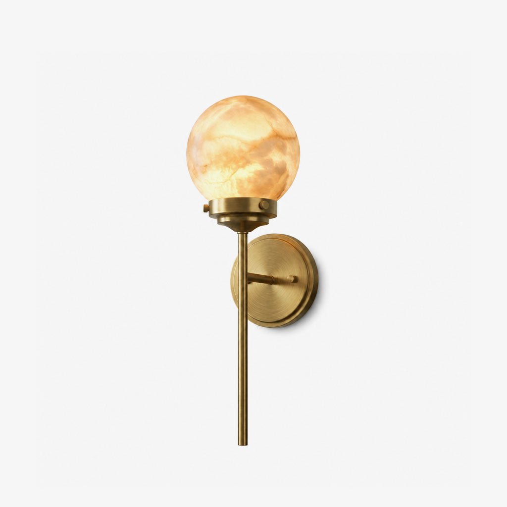 Luna Alabaster Orb Sconce — photo 1