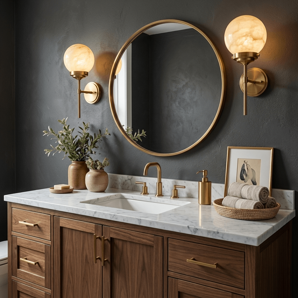Luna Alabaster Orb Sconce — photo 2