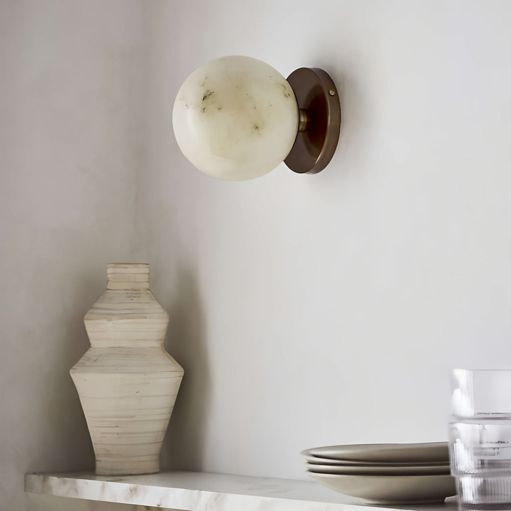 Orbit Alabaster Wall Sconce — photo 7